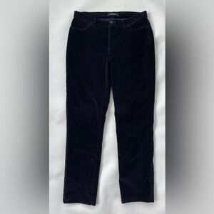 Lafayette 148 New York Women’s Black Blue Velvet Pants Size 8